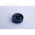 Gradient color imitation shell button with resin socket